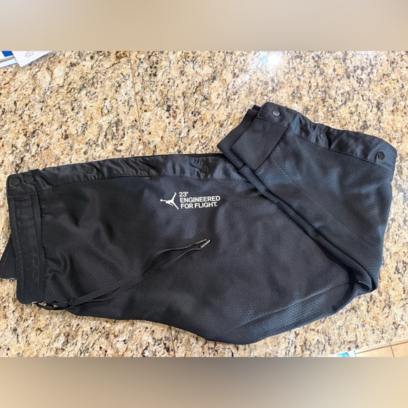 Nike Jordan 23e Flight Tech Lite Snap Pants Black Mens Size XL RARE - Picture 1 of 5